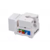 Módulo Keystone LANBERG KSU6-1090, Cat6 U/UTP plano, conector macho RJ-45 a conector hembra LSA, AWG 22/26, 14.5×16.1 mm, blanco