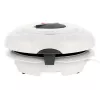 Gofrera Adler AD 3038 – gofre redondo individual, 1500 W, termostato regulable, placas antiadherentes, gris/blanco