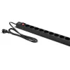 Qoltec regleta PDU de aluminio para RACK | 16A | 16 x Schuko | vertical | 1,8 m