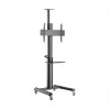 Soporte de TV de suelo Gembird TVS-70T-02 para pantallas de 37 inch-70 inch, máx. 70 kg, VESA 200x200-600x400, inclinable ±5°/-12°, altura ajustable, ruedas, gestión de cables