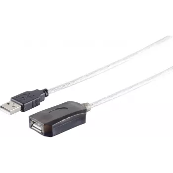 Cable alargador USB ShiverPeaks 75604, amplificador de señal activo, 5 m de longitud, USB-A