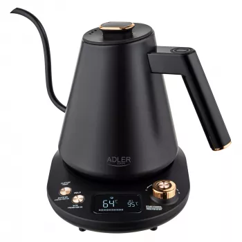 Adler AD 1349 hervidor de agua con pico largo 1,0 L negro