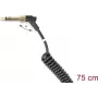 Cable de audio DELOCK 85777 — 3,5 mm macho a 3,5 mm macho, 0,75 m, negro, contactos dorados