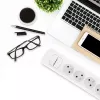 Regleta de alimentación Qoltec 50276 1,8 m 5 tomas de corriente para interior Blanco