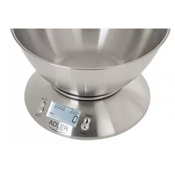 Báscula de cocina electrónica Adler AD 3134 acero inoxidable redonda
