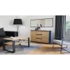Cómoda Topeshop 2D3S ANT/ART BA KPL — antracita y roble, 3 cajones, estructura de tablero de partículas