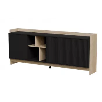 Cómoda Cama PORTO 3D 190x38x77 roble/negro