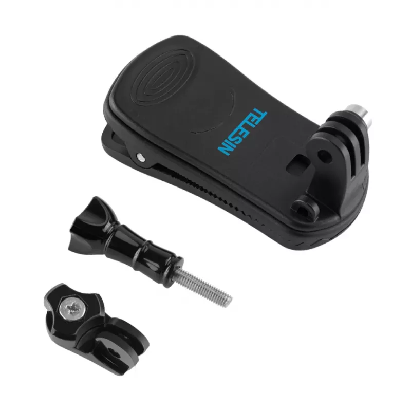 Soporte para mochila Telesin GP-JFM-003 para cámaras de acción, soporte universal compatible con correas y bolsas