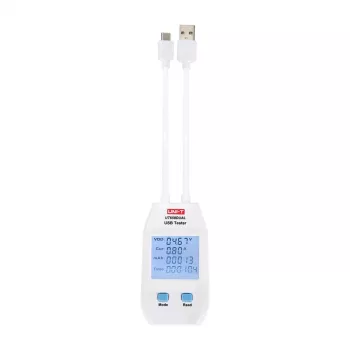 Comprobador USB-A / USB-C Unit UT658DUAL — compatible con QC 3.0 y 4.0, mide 0–99999 mAh