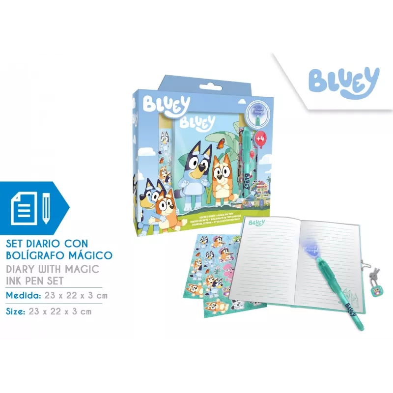 Diario con bolígrafo mágico Bluey