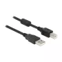 Cable USB DeLOCK 83566 USB 2.0 1 m USB A USB B negro