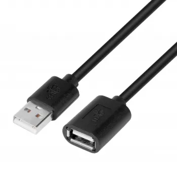 Cable alargador USB AM-AF 1,8 m negro