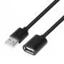 Cable alargador USB AM-AF 1,8 m negro
