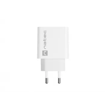 Cargador rápido USB-C para interiores NATEC RIBERA 12V 20W Quick Charge 3.0 blanco