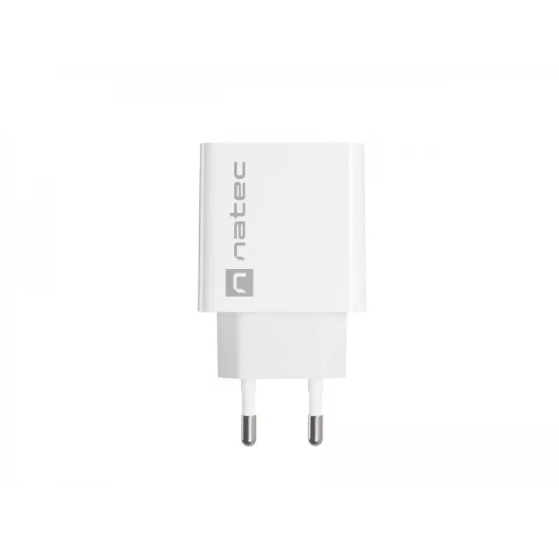 Cargador rápido USB-C para interiores NATEC RIBERA 12V 20W Quick Charge 3.0 blanco