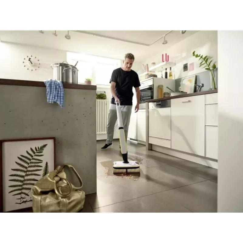 Escoba eléctrica con batería Kärcher FC 7 CORDLESS húmedo sin bolsa negro, blanco, amarillo 2,85 Ah