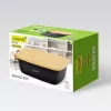 Panera Maestro MR-1776-Negro para la encimera, carcasa de plástico con tapa de madera, 345×235×130 mm