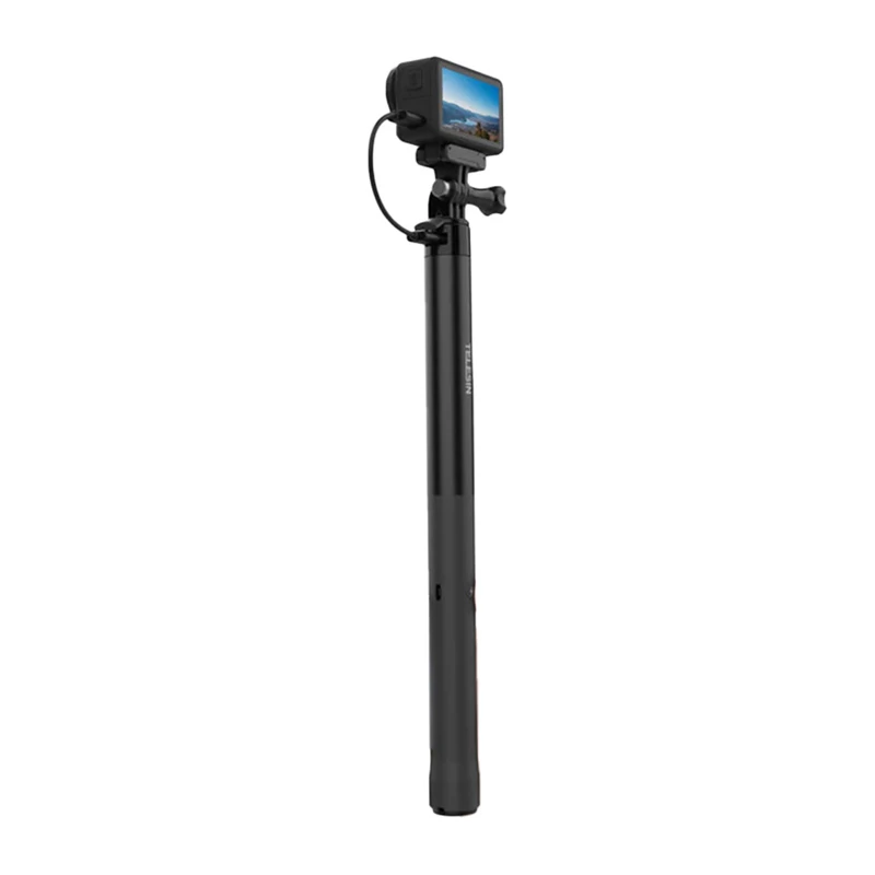 Palo selfie con batería externa Telesin para cámaras deportivas/smartphones S1-CSS-05