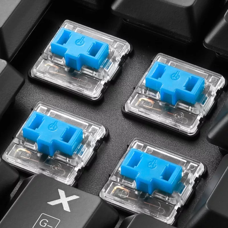 PureWriter RGB, teclado gaming negro, distribución FR, Kailh Choc Low Profile Blue