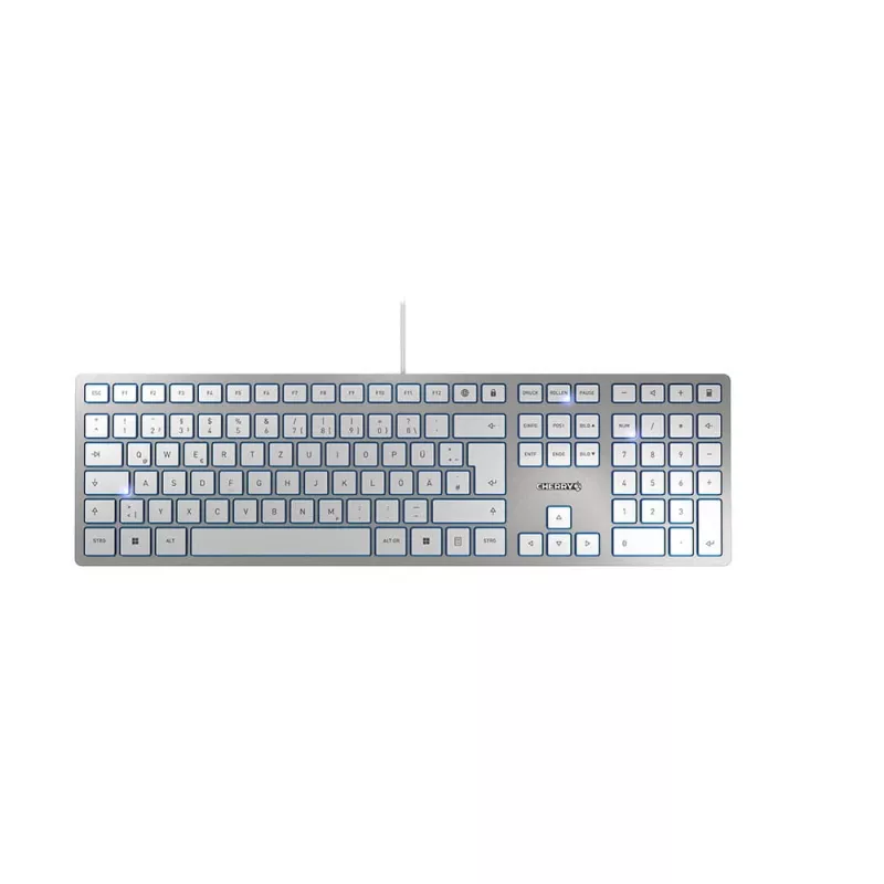 Teclado CHERRY KC 6000 slim universal USB QWERTZ alemán plateado