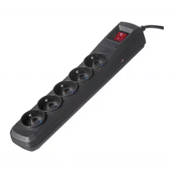 Regleta con cable Activejet negra ACJ COMBO 5G/3M/BEZP. AUTO/CZ