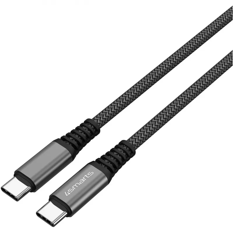 4smarts PremiumCord - cable USB - USB-C (M) a USB-C (M) - USB 2.0 - 20 V - 5 A - 1,5 m - alimentación USB (100 W) - Negro