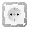Toma de corriente tipo F Jung A 1520 BF WWM, 16 A, 250 V, termoplástico, blanco, 55×55 mm