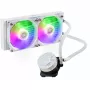 Kit de refrigeración líquida Cooler Master MasterLiquid 240L Core ARGB blanco — radiador de 240 mm, ventilador de 120 mm, compatible con LGA1700/AM5/AM4 y zócalos anteriores