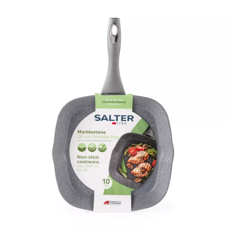 Sartén grill Salter 28 cm antiadherente con recubrimiento de mármol
