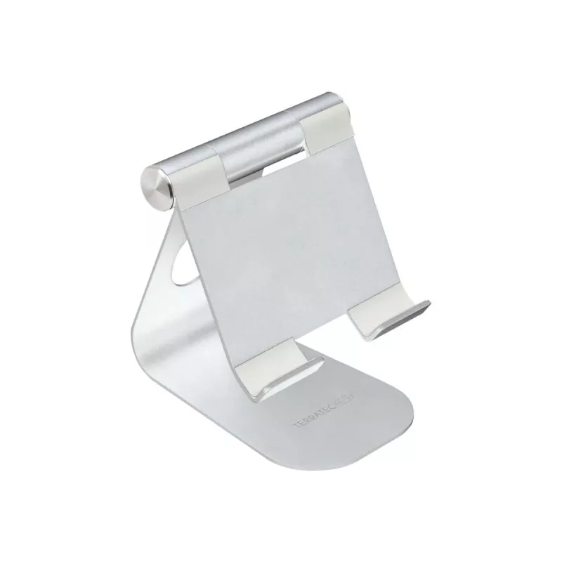 TERRATEC iTab M - Soporte para smartphone / tablet - Aluminio - Plata - Tamaño de pantalla: 8,8-25 cm (3.5-10) - Soporte de mesa (219728)