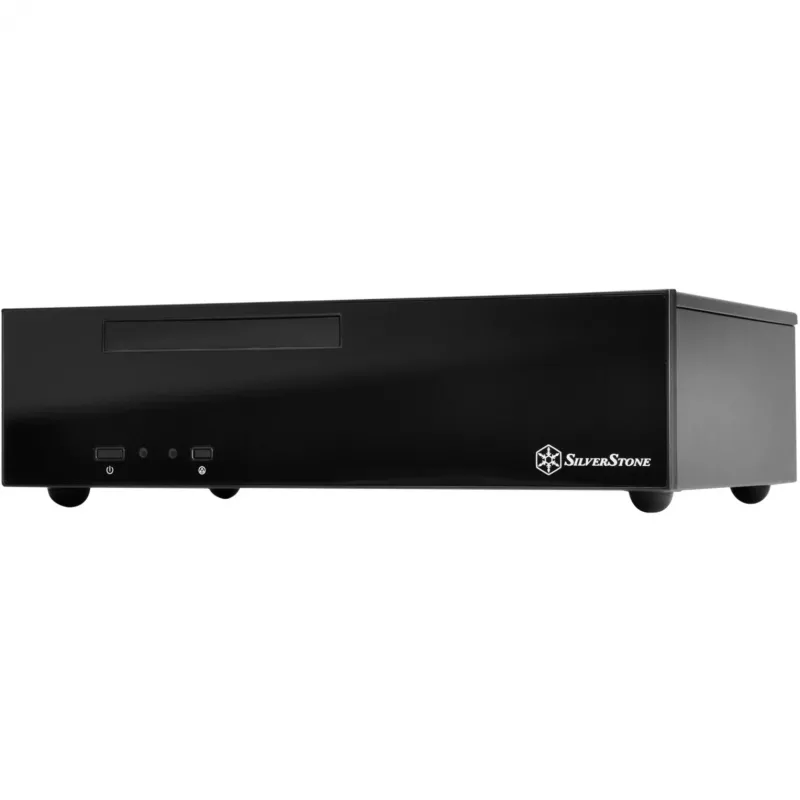 SilverStone MILO ML09 - sobremesa - Mini-ITX - sin fuente de alimentación (SFX12V) - negro - USB/audio (SST-ML09B)