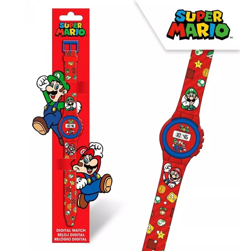 Reloj infantil Euroswan Super Mario — reloj analógico/digital para niños, modelo GSM4234