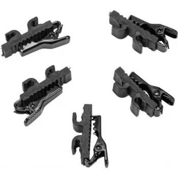 Clip para cables Omnitronic MK2 negro — pack de 5 para fijar cables de audio y corriente