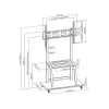 Soporte móvil para TV LCD/LED ART S-13 37-100 150 kg