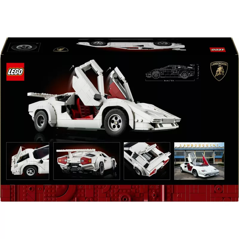 LEGO Icons 10337 Lamborghini Countach 5000 Quattrovalvole set de construcción, 1506 piezas, 18+