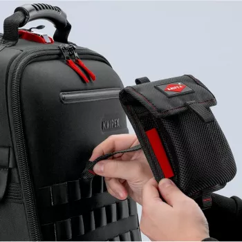 Bolsa de herramientas Knipex Modular Bag 00 19 50 LE negra/roja, vacía, almacenamiento modular para herramientas