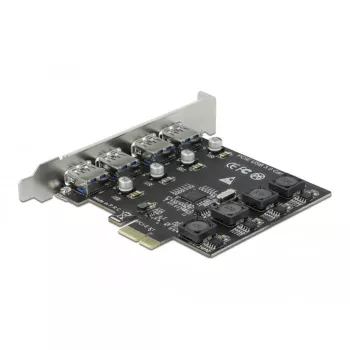 Tarjeta Delock PCI Express x1 a 4 x conector USB Type-A externo SuperSpeed USB