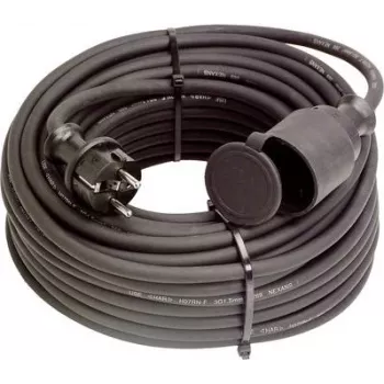 Cable alargador de goma AS Schwabe 10 m 1 toma de corriente