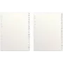 Carpeta Elba A4 de cartón A–Z con 18 índices negro-rojos