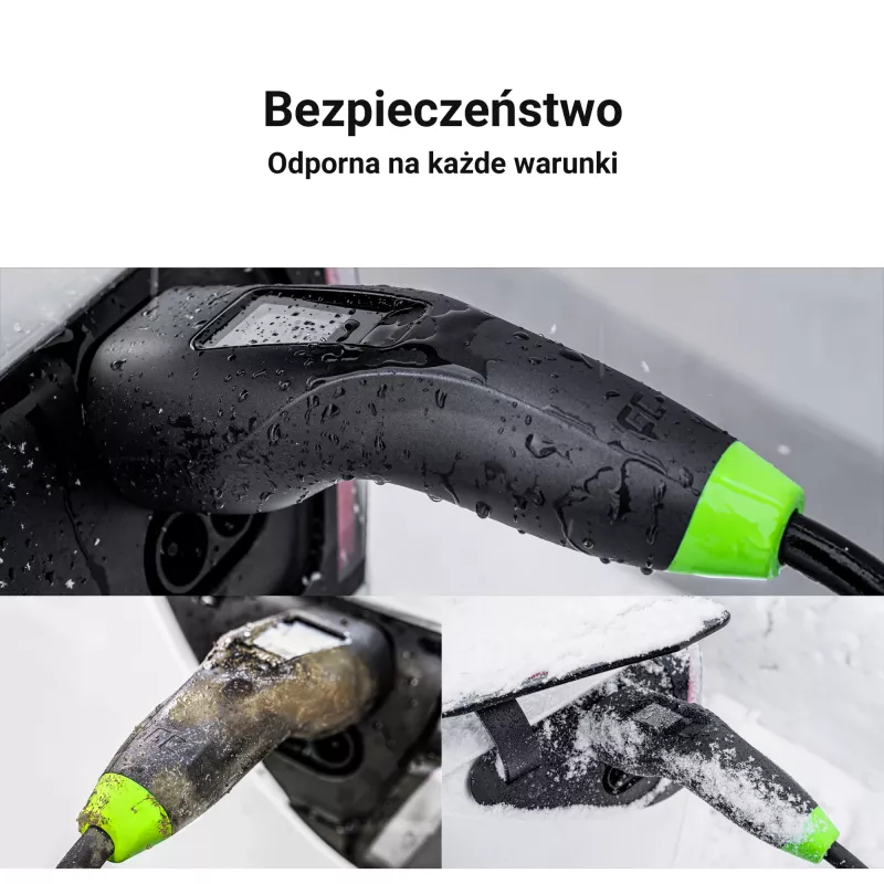 Green Cell Habu EVGC01 Cargador móvil para vehículos eléctricos 11 kW 7 m Type 2 CEE Wallbox negro