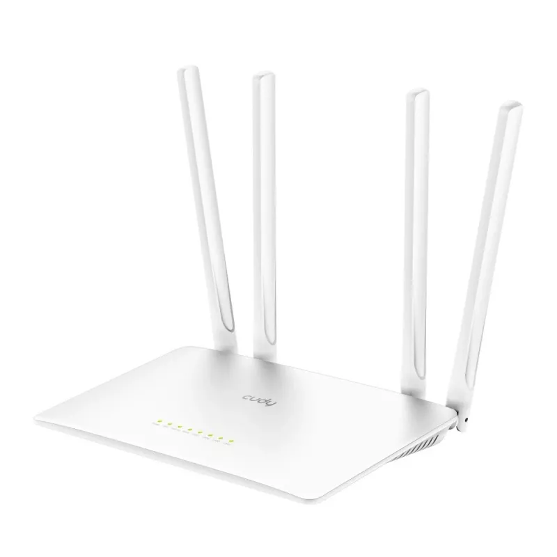 Router de sobremesa Cudy WR1200 doble banda Wi‑Fi 5 (802.11ac) 867 Mbit/s, 4x RJ‑45 LAN, blanco