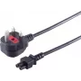 Cable de alimentación ShiverPeaks UK60001 1,8 m con conector IEC C5 (trébol)