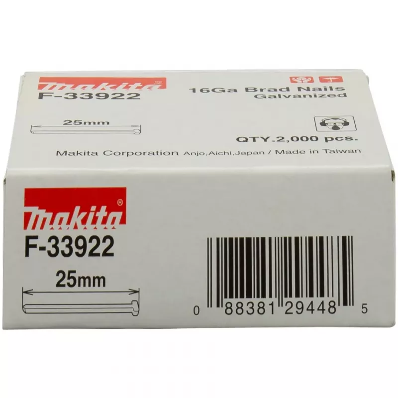 Makita clavos con espiga - 2000 unidades - 2,8 mm - longitud 25 mm