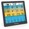 Bresser 7003220 Weather Center 7-in-1 Solar 6-Day 4cast Pro SF estación meteorológica digital, LCD, negra