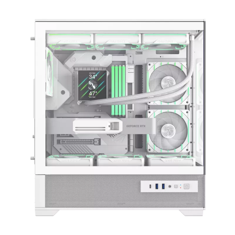 Caja Gamemax | VISTA 2 AW | blanca | torre Midi | fuente de alimentación no incluida