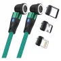 Cable USB RealPower MagneticCharge2 1 m verde carga rápida transferencia de datos