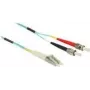 Cable de fibra óptica DeLOCK LC a ST multimodo OM3 1 m