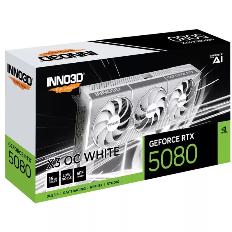 Tarjeta gráfica INNO3D GeForce RTX 5080 X3 OC White 16GB GDDR7