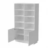 Armario de almacenaje Cama Meble LIVERTI estantería 100×420×1705 mm blanco