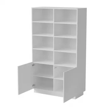 Armario de almacenaje Cama Meble LIVERTI estantería 100×420×1705 mm blanco